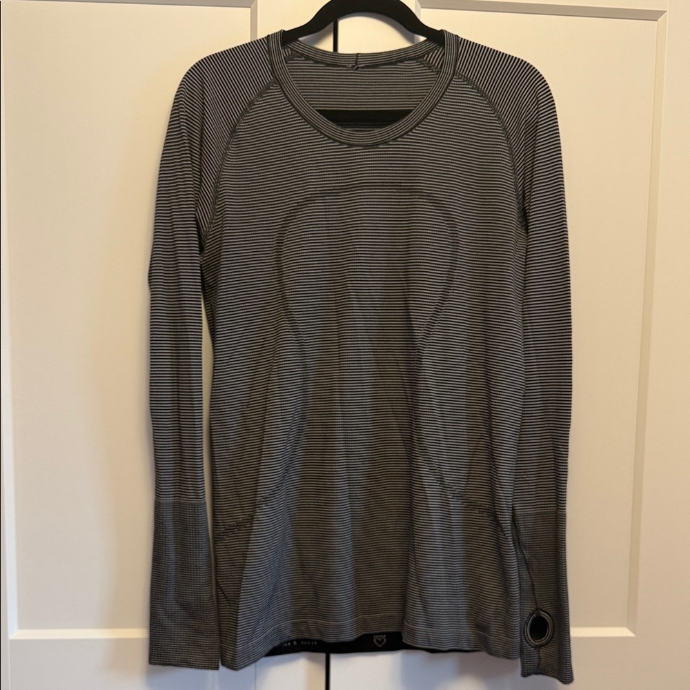 Lululemon Athletica Black and White Striped Top